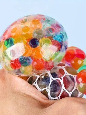 Mesh Balls - Squishy Stress Balls Party Favors - 12 Pack
